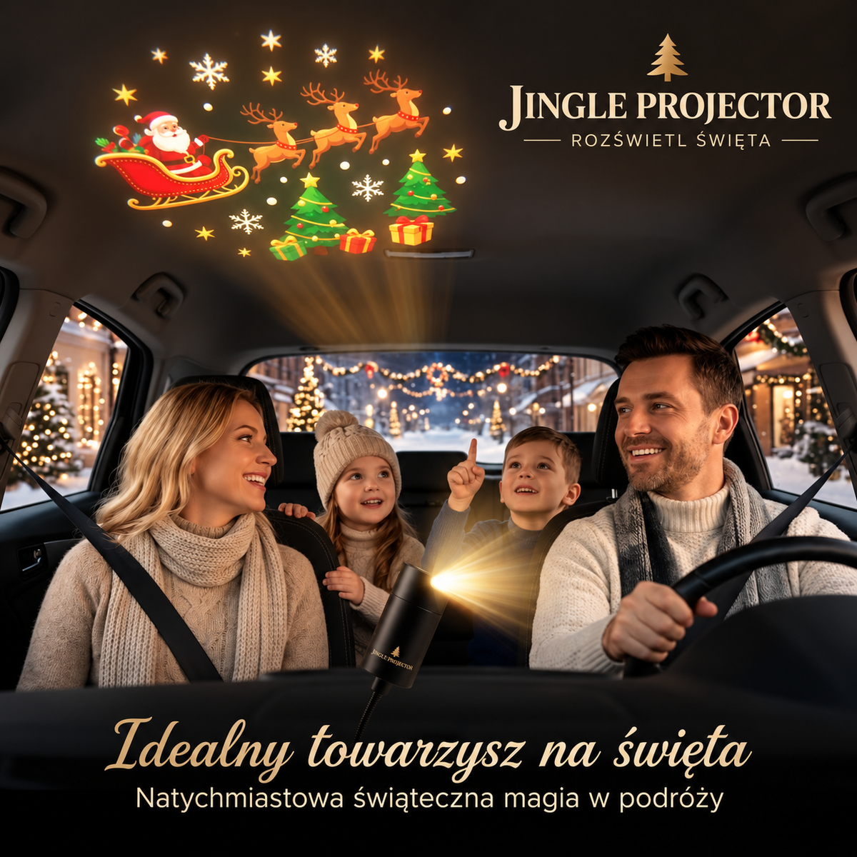 JingleProjector™ – Świąteczny Projektor LED